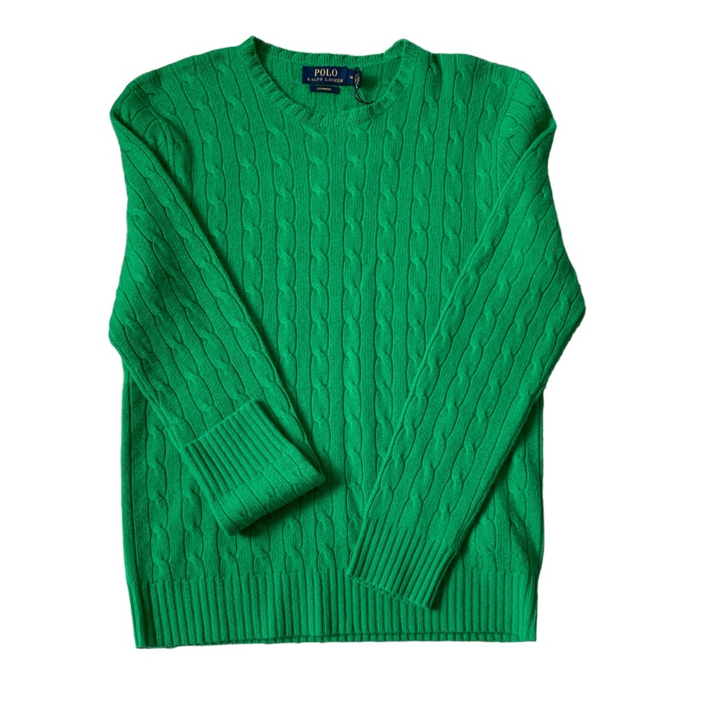 🔥🔥Polo Ralph Lauren The Iconic Cable-Knit Cashmere Sweater, green,M, L🔥🔥 - Picture 4 of 11